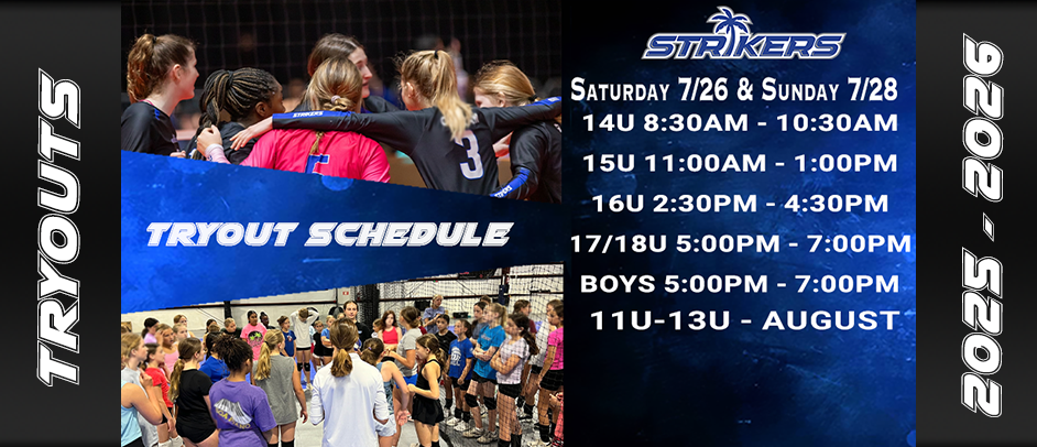 2025 - 2026 Tryout Schedule